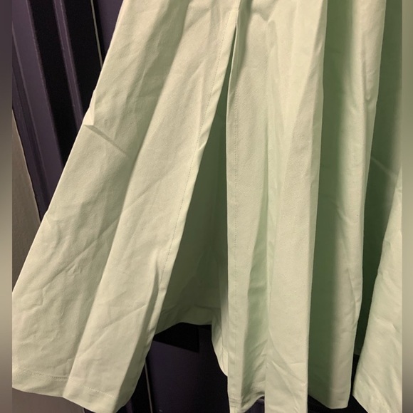 Reebok Maxi Skirt Flared Side Slits Pockets Green Medium Waist 15-17” - Picture 8 of 12